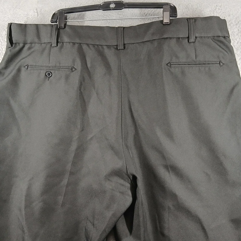 TopLine Uniforms 10089 Flat Front Black Work Dress Pants Size 50 Black